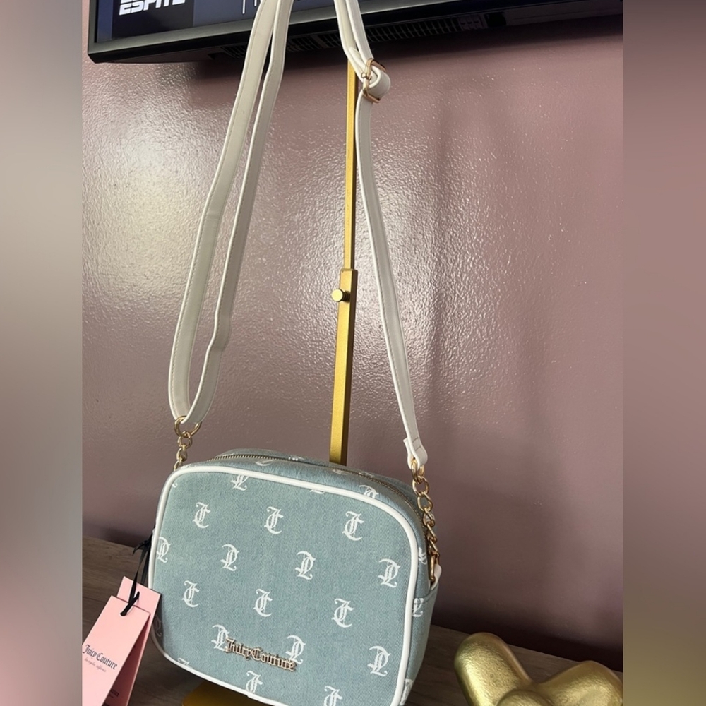 Juicy Couture Blue and White Women's Bag